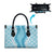 Hawaii Aloha Plumeria Lei Turquoise Palaka Leather Bag - Polynesian Pride