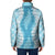 Hawaii Aloha Plumeria Lei Turquoise Palaka Padded Jacket - Polynesian Pride