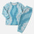 Hawaii Aloha Plumeria Lei Turquoise Palaka Christmas Pajama Set - Polynesian Pride