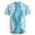 Hawaii Aloha Plumeria Lei Turquoise Palaka Rugby Jersey - Polynesian Pride