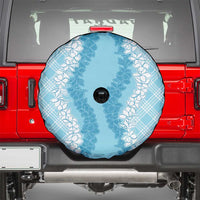 Hawaii Aloha Plumeria Lei Turquoise Palaka Spare Tire Cover - Polynesian Pride