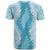 Hawaii Aloha Plumeria Lei Turquoise Palaka T Shirt - Polynesian Pride