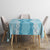 Hawaii Aloha Plumeria Lei Turquoise Palaka Tablecloth - Polynesian Pride