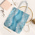Hawaii Aloha Plumeria Lei Turquoise Palaka Tote Bag - Polynesian Pride