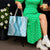 Hawaii Aloha Plumeria Lei Turquoise Palaka Tote Bag - Polynesian Pride