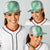 Hawaii Aloha Plumeria Lei Mint Palaka Baseball Net Cap - Polynesian Pride