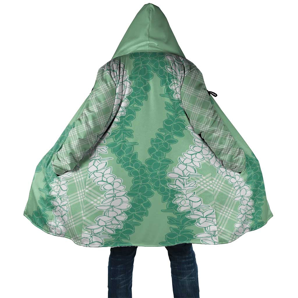 Hawaii Aloha Plumeria Lei Mint Palaka Cloak - Polynesian Pride