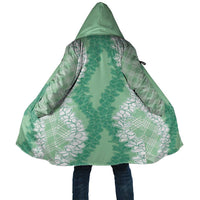 Hawaii Aloha Plumeria Lei Mint Palaka Cloak - Polynesian Pride