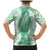 Hawaii Aloha Plumeria Lei Mint Palaka Family Matching Mermaid Dress and Hawaiian Shirt - Polynesian Pride