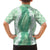 Hawaii Aloha Plumeria Lei Mint Palaka Family Matching Off Shoulder Maxi Dress and Hawaiian Shirt - Polynesian Pride