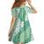 Hawaii Aloha Plumeria Lei Mint Palaka Family Matching Off Shoulder Maxi Dress and Hawaiian Shirt - Polynesian Pride