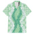 Hawaii Aloha Plumeria Lei Mint Palaka Family Matching Off Shoulder Maxi Dress and Hawaiian Shirt - Polynesian Pride