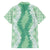 Hawaii Aloha Plumeria Lei Mint Palaka Family Matching Off Shoulder Maxi Dress and Hawaiian Shirt - Polynesian Pride