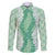 Hawaii Aloha Plumeria Lei Mint Palaka Family Matching Off Shoulder Maxi Dress and Hawaiian Shirt - Polynesian Pride