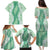 Hawaii Aloha Plumeria Lei Mint Palaka Family Matching Puletasi and Hawaiian Shirt - Polynesian Pride
