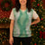 Hawaii Aloha Plumeria Lei Mint Palaka Christmas Knitted V-Neck Vest - Polynesian Pride
