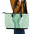 Hawaii Aloha Plumeria Lei Mint Palaka Leather Tote Bag - Polynesian Pride