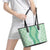 Hawaii Aloha Plumeria Lei Mint Palaka Leather Tote Bag - Polynesian Pride