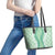 Hawaii Aloha Plumeria Lei Mint Palaka Leather Tote Bag - Polynesian Pride