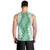 Hawaii Aloha Plumeria Lei Mint Palaka Men Tank Top - Polynesian Pride