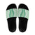 Hawaii Aloha Plumeria Lei Mint Palaka Slide Sandals - Polynesian Pride