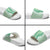 Hawaii Aloha Plumeria Lei Mint Palaka Slide Sandals - Polynesian Pride