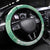 Hawaii Aloha Plumeria Lei Mint Palaka Steering Wheel Cover - Polynesian Pride