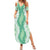 Hawaii Aloha Plumeria Lei Mint Palaka Summer Maxi Dress - Polynesian Pride