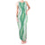 Hawaii Aloha Plumeria Lei Mint Palaka Tank Maxi Dress - Polynesian Pride