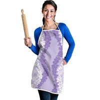 Hawaii Aloha Plumeria Lei Lavender Palaka Apron - Polynesian Pride