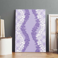 Hawaii Aloha Plumeria Lei Lavender Palaka Canvas Wall Art LT7 - Polynesian Pride