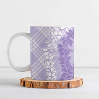Hawaii Aloha Plumeria Lei Lavender Palaka Ceramic Mug - Polynesian Pride