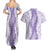 Hawaii Aloha Plumeria Lei Lavender Palaka Couples Matching Summer Maxi Dress and Hawaiian Shirt - Polynesian Pride