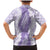 Hawaii Aloha Plumeria Lei Lavender Palaka Family Matching Mermaid Dress and Hawaiian Shirt - Polynesian Pride