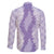 Hawaii Aloha Plumeria Lei Lavender Palaka Family Matching Off Shoulder Maxi Dress and Hawaiian Shirt - Polynesian Pride