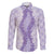 Hawaii Aloha Plumeria Lei Lavender Palaka Family Matching Short Sleeve Bodycon Dress and Hawaiian Shirt - Polynesian Pride