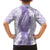 Hawaii Aloha Plumeria Lei Lavender Palaka Family Matching Summer Maxi Dress and Hawaiian Shirt - Polynesian Pride
