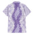 Hawaii Aloha Plumeria Lei Lavender Palaka Family Matching Summer Maxi Dress and Hawaiian Shirt - Polynesian Pride