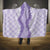 Hawaii Aloha Plumeria Lei Lavender Palaka Hooded Blanket - Polynesian Pride