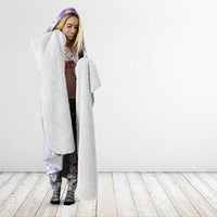 Hawaii Aloha Plumeria Lei Lavender Palaka Hooded Blanket - Polynesian Pride