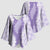 Hawaii Aloha Plumeria Lei Lavender Palaka Kimono Sleeve Blouse - Polynesian Pride