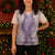 Hawaii Aloha Plumeria Lei Lavender Palaka Christmas Knitted V-Neck Vest - Polynesian Pride