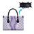Hawaii Aloha Plumeria Lei Lavender Palaka Leather Bag - Polynesian Pride