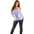 Hawaii Aloha Plumeria Lei Lavender Palaka Off Shoulder Sweater - Polynesian Pride
