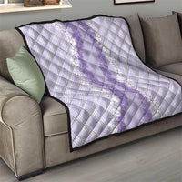 Hawaii Aloha Plumeria Lei Lavender Palaka Quilt LT7 - Polynesian Pride