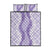 Hawaii Aloha Plumeria Lei Lavender Palaka Quilt Bed Set - Polynesian Pride