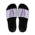 Hawaii Aloha Plumeria Lei Lavender Palaka Slide Sandals - Polynesian Pride