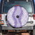Hawaii Aloha Plumeria Lei Lavender Palaka Spare Tire Cover - Polynesian Pride