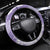 Hawaii Aloha Plumeria Lei Lavender Palaka Steering Wheel Cover - Polynesian Pride