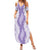 Hawaii Aloha Plumeria Lei Lavender Palaka Summer Maxi Dress - Polynesian Pride